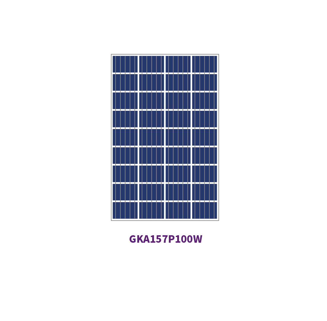 157mm بولي 36 خلية 100W الألواح الشمسية 